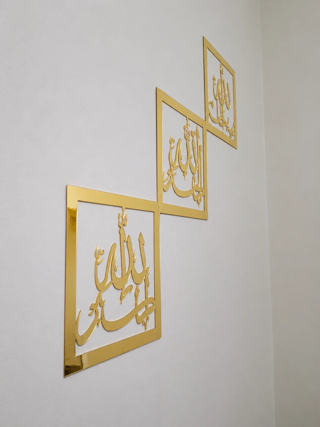 Premium Tasbeeh Calligraphy Wall Art 3 pcs Set Gifts Creator