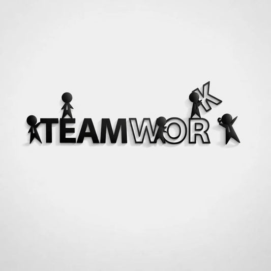 3D Teamwork Acrylic Wall Decor – Motivational Office & Home Wall Art Gifts Creator