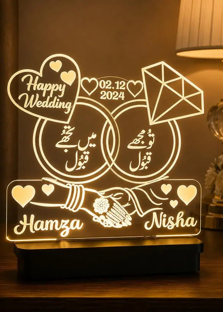 Tu Mujhe Qabool — Personalized 3D Illusion Lamp | NL35 Gifts Creator