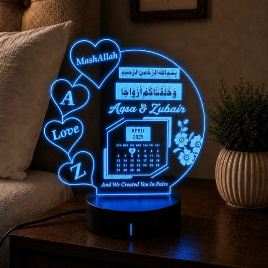 Customize Name Couple 3d illusion Table Lamp | NL21