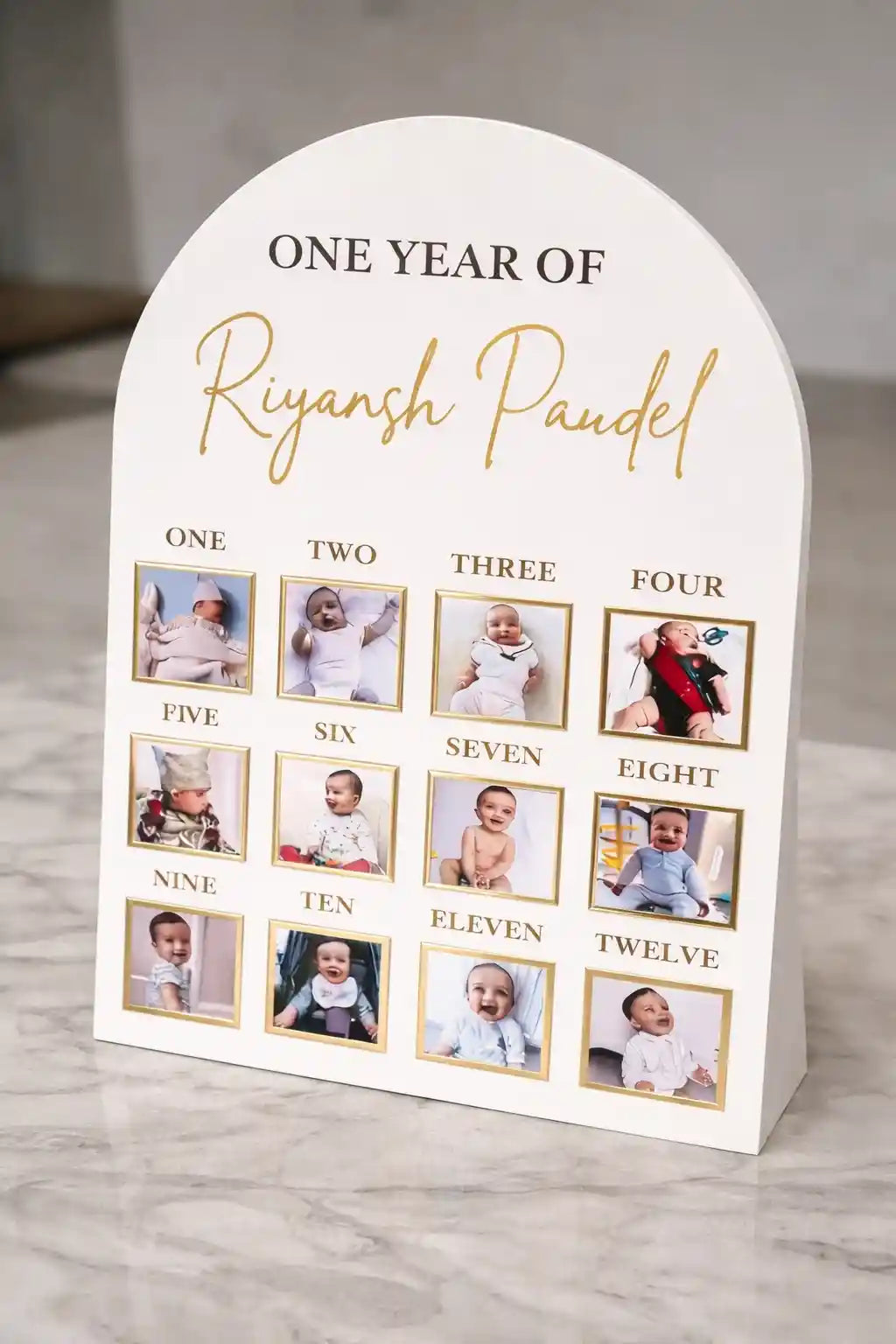 Personalised Baby's First Year Gallery | 1st Birthday Keepsake | BBF4 Gifts Creator