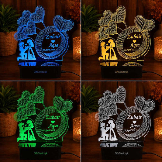 Couple 3D costumized illusion lamp | NL51 Gifts Creator