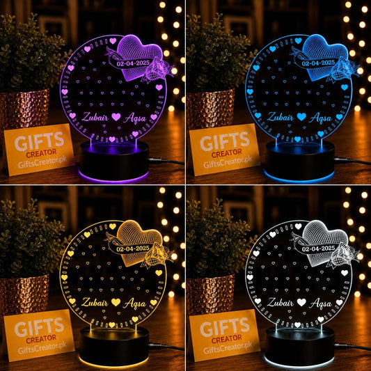 Couple 3D costumized illusion lamp | Nl59 Gifts Creator