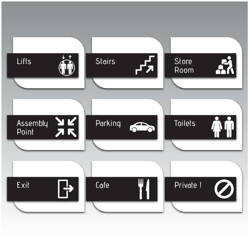 Acrylic Office Directional Signs NL74