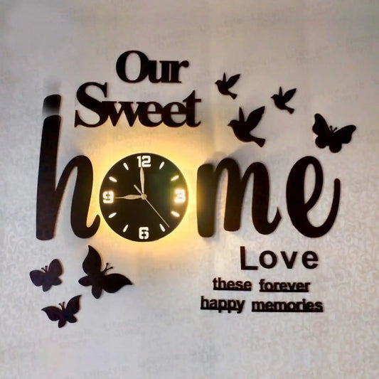 3D Wooden Wall Clock  for home Decoration | C36 | Gifts Creator