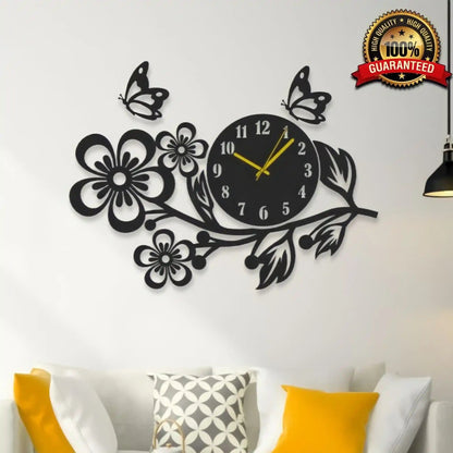 High quality Wooden wall clock | Flower shaped wall clock | flower shaped wooden wall clock| C16 Gifts Creator