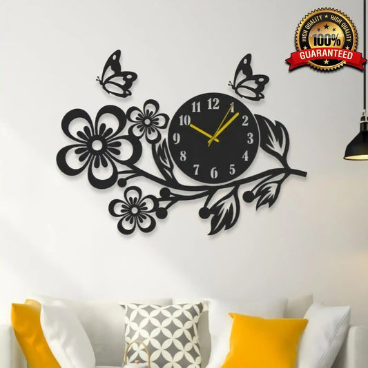 High quality Wooden wall clock | Flower shaped wall clock | flower shaped wooden wall clock| C16 Gifts Creator