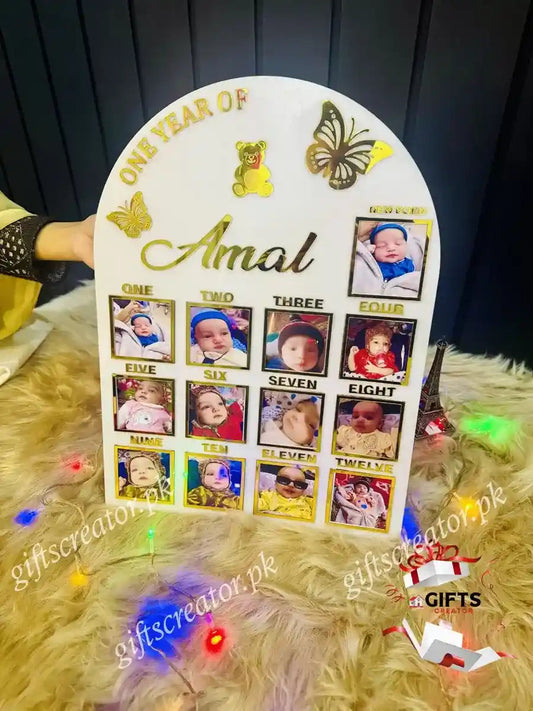 Personalised Baby's First Year Gallery | 1st Birthday Keepsake | BBF5 Gifts Creator