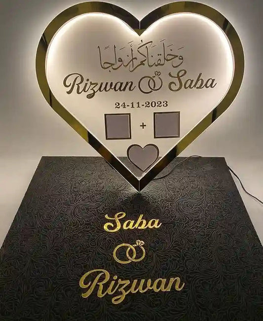 Customized Nikkah Thumb Frame for special day Gifts Creator
