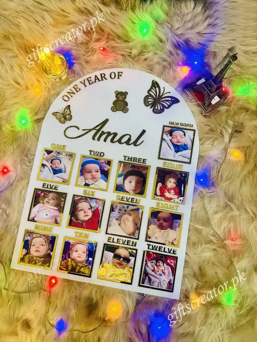 Personalised Baby's First Year Gallery | 1st Birthday Keepsake | BBF5 Gifts Creator