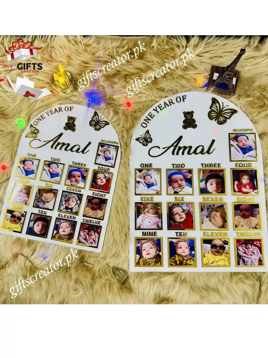 Personalised Baby's First Year Gallery | 1st Birthday Keepsake | BBF5 Gifts Creator