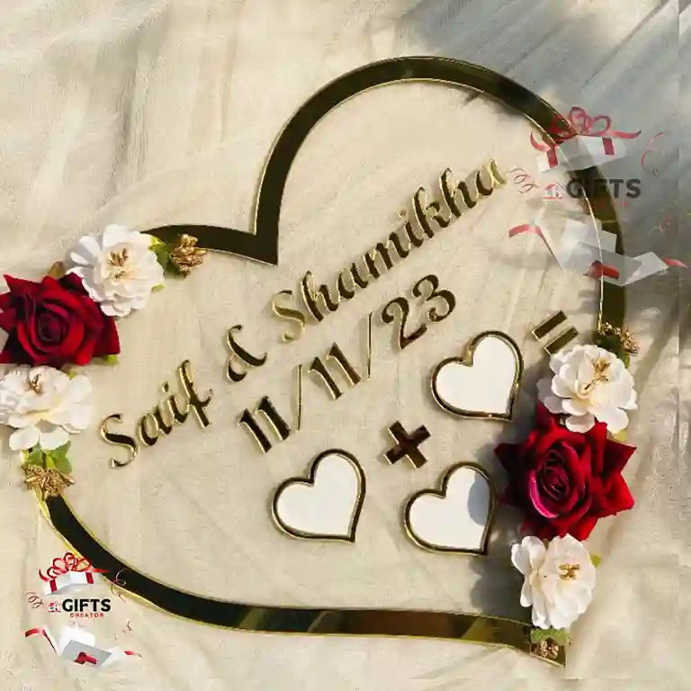 Customized Nikkah Thumb Frame for special day NP05 Gifts Creator