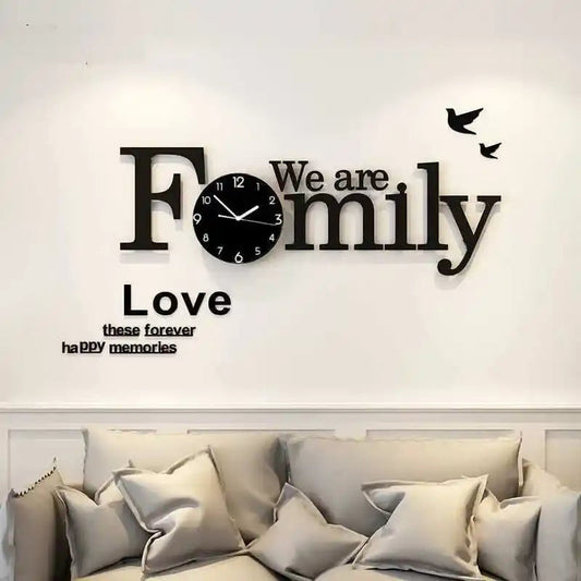 FAMILY WALL FRAME WITH 3D DIY WALL CLOCK | C15 Gifts Creator