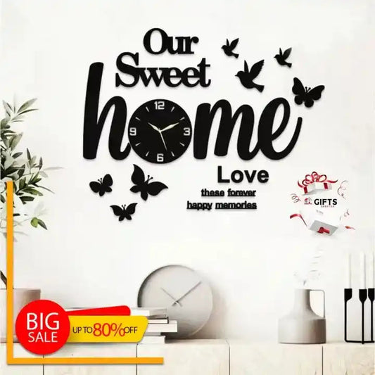3D Wooden Wall Clock  for home Decoration | C36 | Gifts Creator