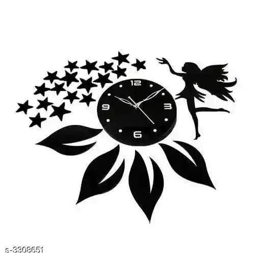 Leaf and Star Wooden 3D Wall Clock | C22 Gifts Creator