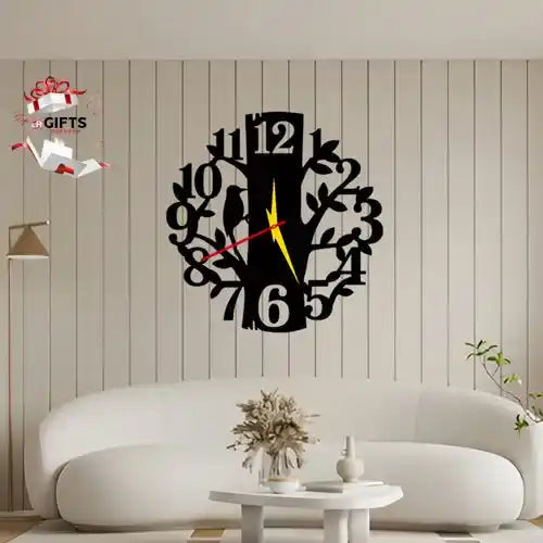 Tree 3D Wall Clock Tree Branches & Modern Wooden Wall Clock | C2 Gifts Creator