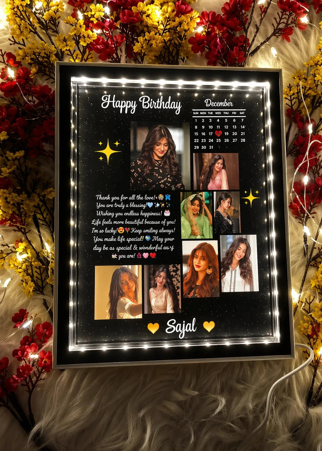 Personalized LED Magic Mirror Photo Frame Gifts Creator