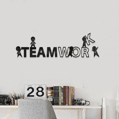 3D Teamwork Acrylic Wall Decor – Motivational Office & Home Wall Art Gifts Creator