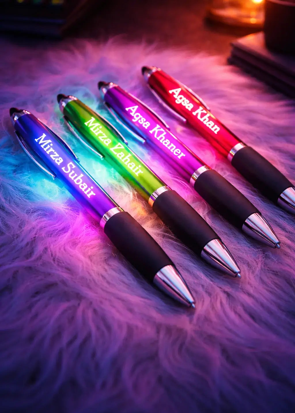 RGB Customized Name Pen – Personalized LED Glow Metal Pen | Premium Gift Gifts Creator