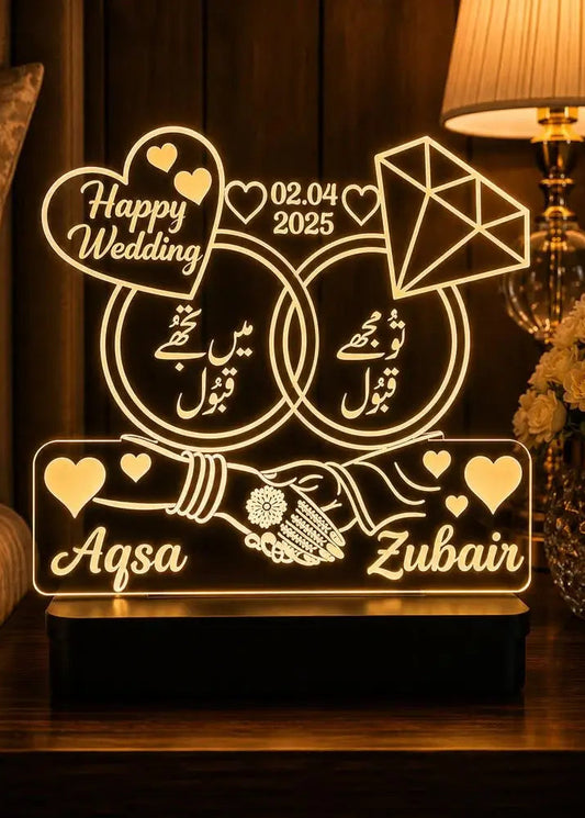 Tu Mujhe Qabool — Personalized 3D Illusion Lamp | NL35 Gifts Creator