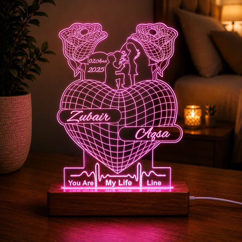 Rose Heart customised lamp | NL41