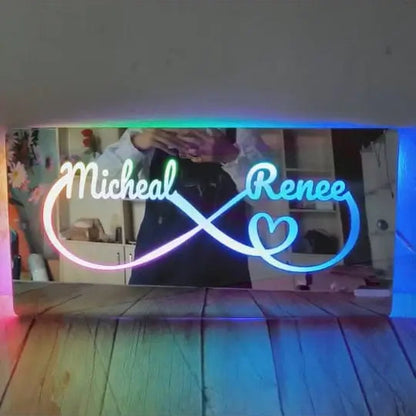 Customized Name RGB Golden Acrylic Wall Light for Birthday & Wedding Room I RGB 2 Gifts Creator