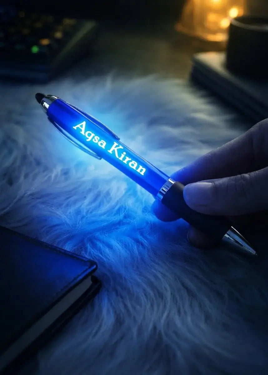 RGB Customized Name Pen – Personalized LED Glow Metal Pen | Premium Gift Gifts Creator