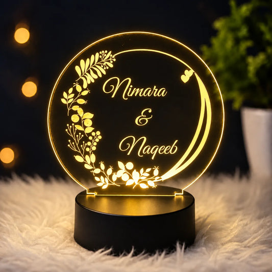 Customize 3D Illusion Romantic Couple Name Lamp | NL03