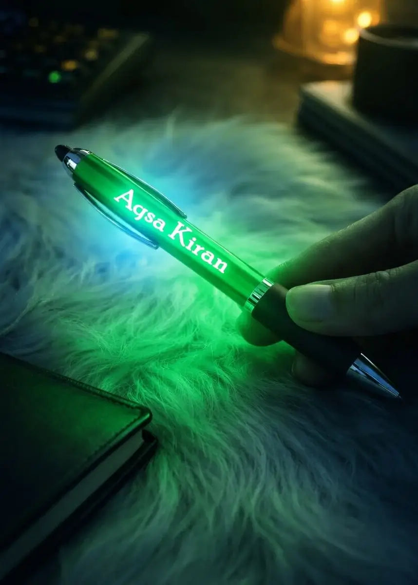 RGB Customized Name Pen – Personalized LED Glow Metal Pen | Premium Gift Gifts Creator