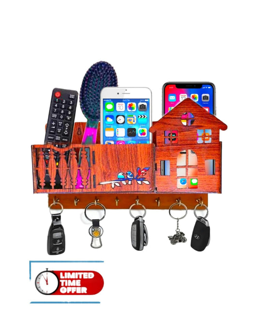 Wooden Home Tree Mobile Wall Holder I Key Hanging Brown Home Design Mobile  Holder | KH06 Gifts Creator