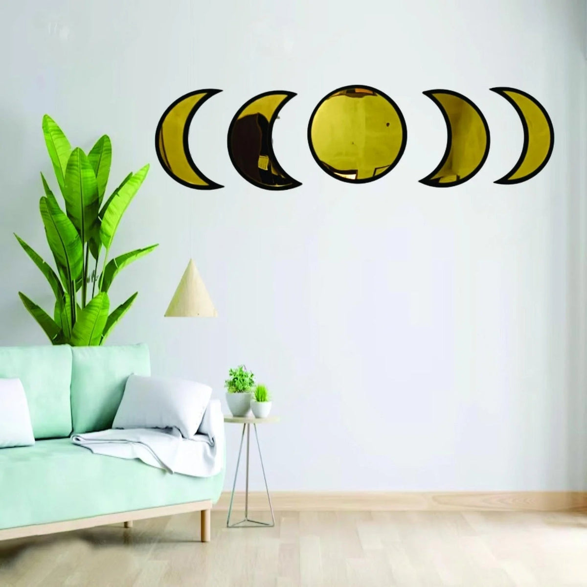 3D alf-Moon Self Adhesive Acrylic Mirror for Wall Decor Gifts Creator