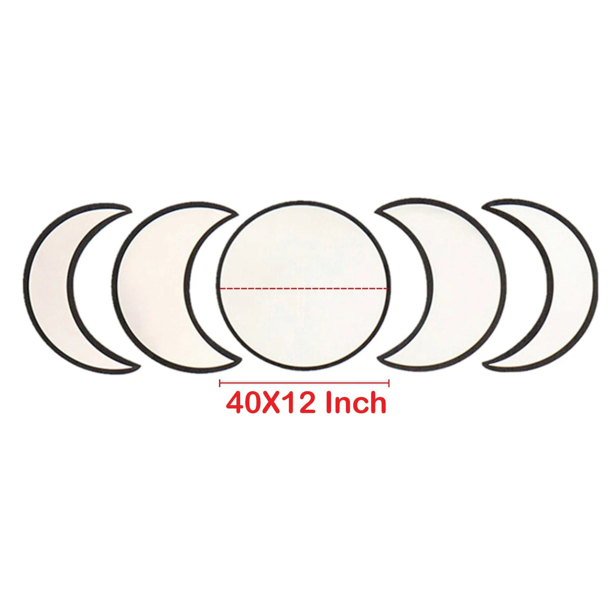 3D alf-Moon Self Adhesive Acrylic Mirror for Wall Decor Gifts Creator