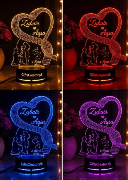 Customize Purpose Shape 3D Illusion Lamp NL15 Gifts Creator