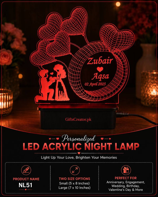 Couple 3D costumized illusion lamp | NL51 Gifts Creator